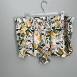 Anthropologie By Size XL Lemon Print Flowy Silky Pajama Shorts Novelty Photo 2