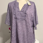 Furnex Lavender Floral Top Purple Size XXL Photo 0