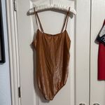 SKIMS 💙 NWT Shimmer Cami Thong Bodysuit in Copper Photo 1
