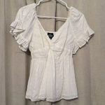 Angie  Flowy White Top Photo 0