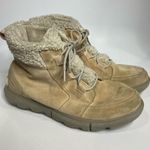 Sorel Explorer next carnival waterproof boots cream suede lace up boots womens size 10 Photo 3