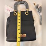 Trina Turk Black Mini Bag with Double Handles Crossbody Strap front slip pocket Photo 7