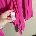 🔵 Simlu boutique NWT medium Pink Open Front waterfall cardigan Photo 3