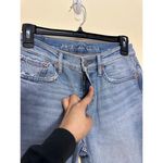 American Eagle Flare Jeans Distress on knees Size 2 Short Light Wash Photo 6