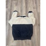 &merci &merci Womens Colorblock Sherpa Corduroy Trucker Jacket Blue Cream Small Photo 2