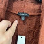 Talbots  Ribbed Shawl Collar Sweater Blazer Sz XL Burnt Umber Brown Cable Knit Photo 4