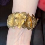 MCM Textured Gold Plate Metal Overlapping Catalpa Leaves Quality Estate Piece Photo 12