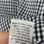 Grand & Greene Womens Navy and White Checkered Bell Sleeve Pearl Accent Top Sz M Blue Size M Photo 7