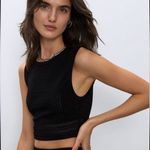 Babaton  Aritzia‎ Pointelle Stitch Stretch Sleeveless Tank Top Black Size XXS Photo 1