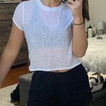 Lululemon White Crop Tee Photo 0