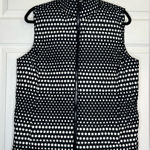 Talbots  Women’s Black/White Polka Dot Puffer Vest - Zip Up - Size Medium Petite Photo 0