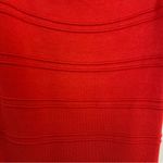 Sexy Black and Orange/Red crisscross back stretch knit dress. Photo 4