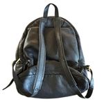 Michael Kors Black Pebbled Leather Backpack with Gold Logo Plate Photo 3