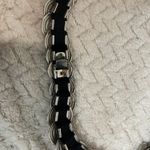 Vintage Silver Tone Coin Medallion Elastic Statement Belt Whimsigoth Maximalist Photo 5