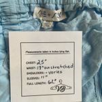 She & Sky  Ruffle Sleeve w/ Plunging Neckline Open Back Crepe Blue Maxi Dress 1XL Photo 6