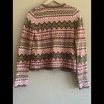 Monsoon Vintage Rare  Cardigan Beaded Size Small/ 4 Festive Print‎ Knit Wool UK 8 Photo 3