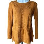 Anthropologie  Sparrow Mustard Gold Yellow Soft Oversized Tunic Sweater, Sz L Photo 0