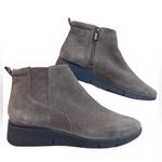 Easy Spirit Ankle Booties Ember Grey Leather Size 7W B38 Photo 0