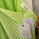 ALC Frank NWT A.L.C. Ari Pleated Satin In Green  Dress Size 4 Photo 8