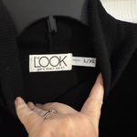 The Look Striped Tunic Mock Neck Poncho size L/XL Black Photo 2