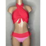 PilyQ New. PQ red and pink bikini. D-top/S-bottom. Retails $154 Photo 2