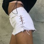 PacSun White Lace Up Shorts Photo 4