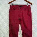 prAna ‎ Womens Red Organic Cotton Low Rise Fitted Pants Size 2 26 Slim Leg NWT Photo 6