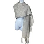 MER SEA Always by the Sea Gray Ombré Classic Capsule Cozy Wrap Scarf Fringed OS Photo 1