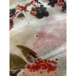 One Size Kimono Duster Cream Red Floral Size L Photo 5