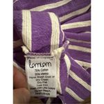 Lemlem purple white striped quarter sleeve merino blend shirt small Photo 7