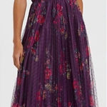 Mac Duggal  2143  Womens FLORAL FLUTTER SLEEVE MIDI DRESS Photo 1