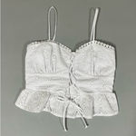 White Floral Eyelet Lace Photo 1