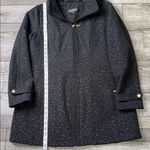 Ellen Tracy  Black Leopard Print Rain/Trench Coat Photo 7