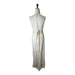 Forever 21  Dress Women Small Ivory Crochet Halter Maxi Boho Festival Cottagecore Photo 3