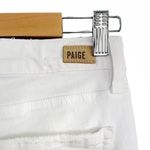 Paige  Denim Verdugo Crop White Distressed Raw Hem Designer Jeans Size 28 | 6 Photo 5