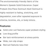 Speedo Pink Black & Gray Print 1 Piece Endurance Proback Swim Bathing Suit 12 Photo 7