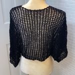 Ralph Lauren handmade crochet black rayon cropped top/shrug. Size OS. NWOT. Photo 2