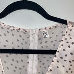 White with Black Spots Tie Front Romper Photo 3