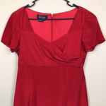 VTG Gillian Women’s Silk Red Faux Wrap Short Sleeve A Photo 1