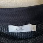 ALC Frank A.L.C. Black shimmer ribbed mini flare skirt Photo 4