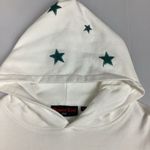 Beyond Lost NYC White Crop Pullover Hoodie with Coastal Blue Sequins Size undefined Photo 4