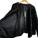 Eileen Fisher NWT Velvet Silk Blend Quilted Jacket L Black Full Zip Lined Luxe Photo 13