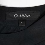 Cotelac  Chiffon Pin Tuck Cap Short Sleeve Mini Party Cocktail Dress Black Small  Photo 1