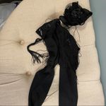 Flapper fringe dress! 1920s silver and black Halloween costume dress! Size M Photo 5