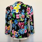 Moschino VTG Jeans Black Floral Blazer size 6 Photo 3