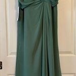Azazie NWT Aubrielle Bridesmaid Dress Size 16 Eucalyptus Green Photo 0