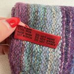 RARE Vtg. MELMAN 100% Alpaca Wool Pastel Rainbow Striped Scarf Made in Bolivia Photo 6