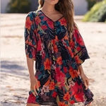 Johnny Was  Gia Silk Floral Mini Dress Photo 0