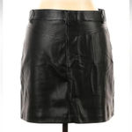 ZARA Black Punk Goth Vegan Faux Leather Cargo Mini Skirt Women’s Size Large L Photo 1