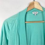 Splendid  Turquoise Blue Ultra Lightweight Drape Front Cardigan Sweater S Photo 2